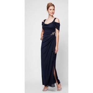 AlexEvenings ColdShoulderDress